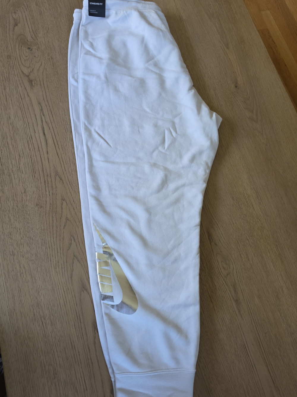 Women's Nike Creamy White Jogger Sweatpants with Metallic Accent
